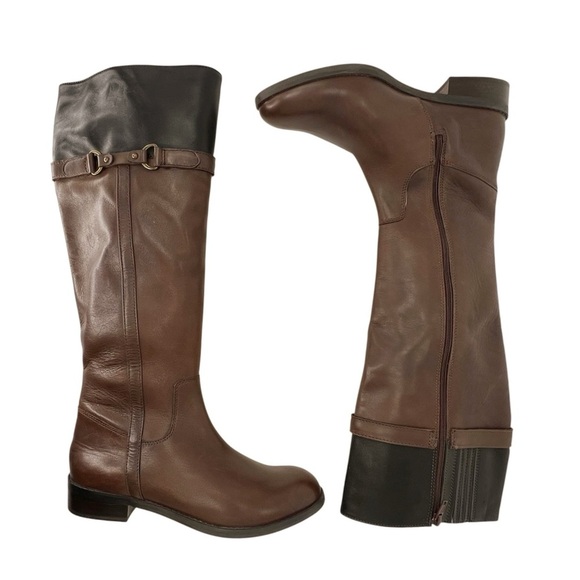 NEW Clarks Riding Boots Women’s Size 6 Brown Black Leather Tall Knee-High new - Picture 8 of 12